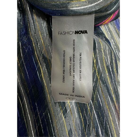 Fashion Nova Swim Cover Up Long Kimono Multicolore Size 1X - Picture 11 of 15